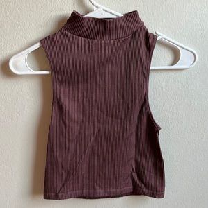 Zara high neck cropped purple short size S